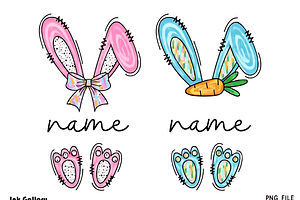 Kids Easter Monogram Bunny, a Decorative Illustration by Ink Gallery