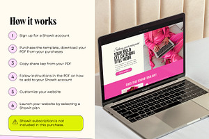 Pink Sales Page Showit Template