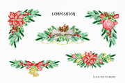 Watercolor Christmas Stocking Set, a Seasonal Illustration by SvetaArtStore (Thumbnail 5 of 10)
