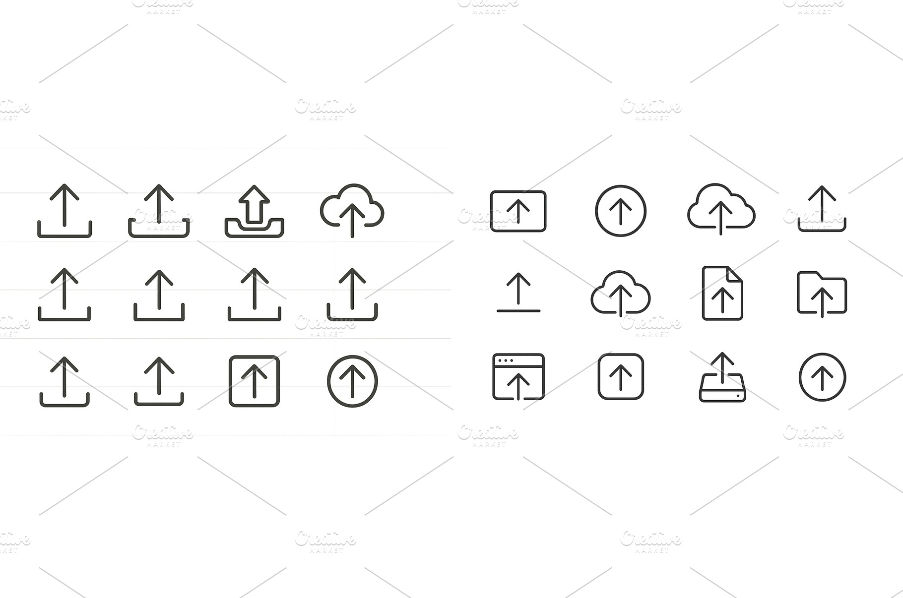 Various upload icons displayed in a, a Technology Photo by ZinetroN