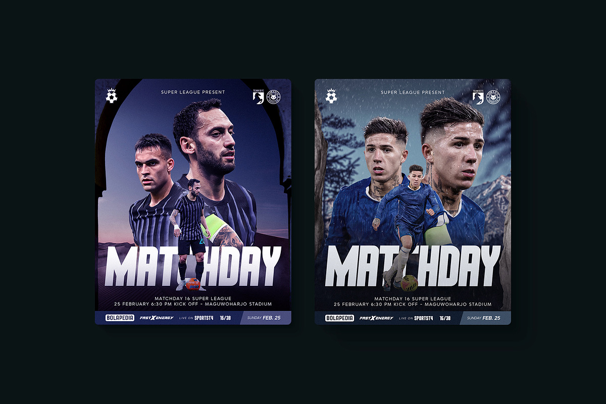 Football Match Day flyer Template, a Flyer Template by Ghurafa Studio (Photo 3 of 3)
