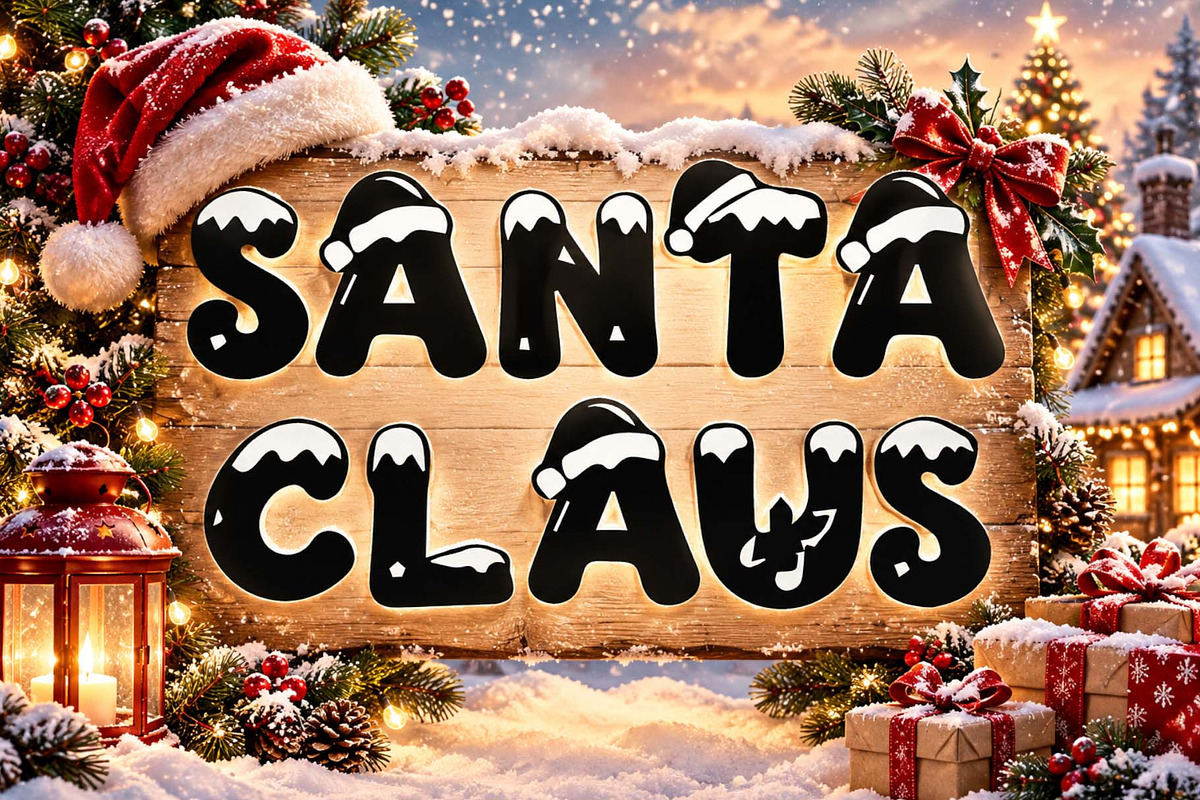 Christmas Mallow, a Blackletter Font by Yoga Letter (Photo 3 of 9)
