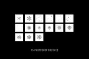 snow & snowflakes photoshop brushes, a Brush Add-On by Walllow Creatives (Thumbnail 3 of 3)