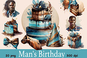 Happy Birthday Clipart, a Person Illustration by GlamArtZhanna (Thumbnail 1 of 5)