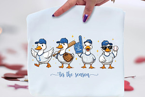 Funny Baseball Goose Game Day Png, an Illustration by CraftArtStudio