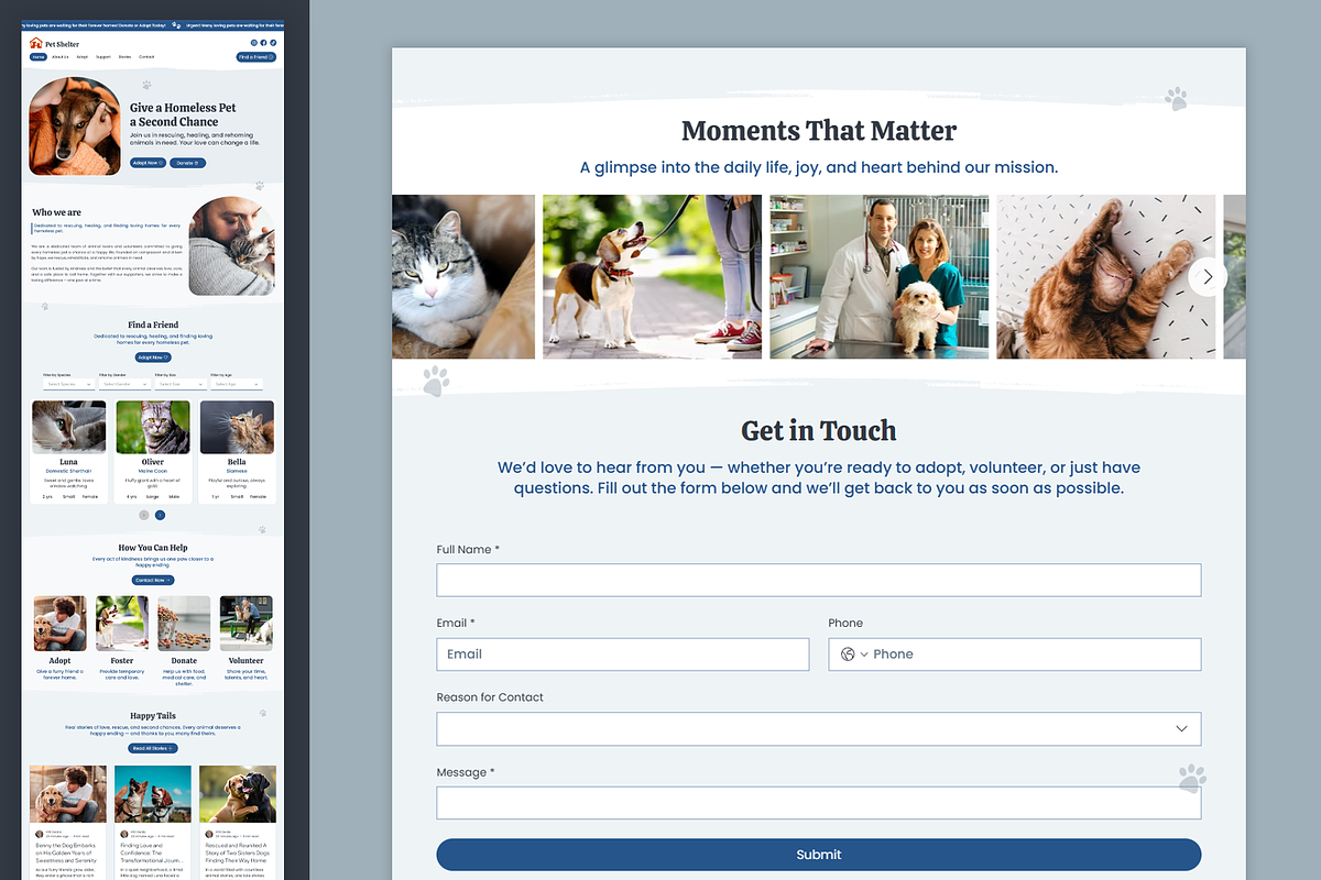 Pet Shelter - Wix Studio Website preview 3