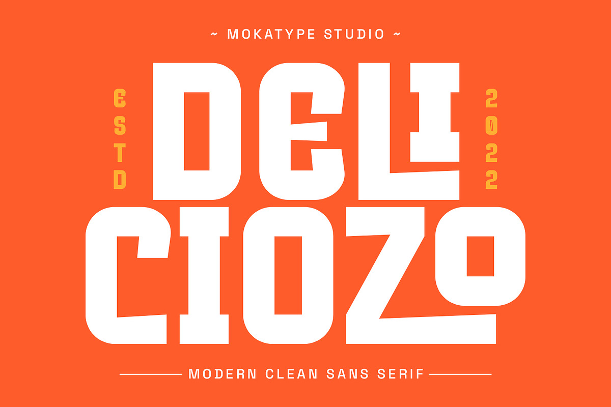 Deliciozo - Modern Clean Sans, a Sans Serif Font by Mokatype Studio (Photo 1 of 11)
