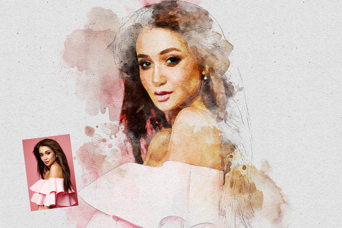 Watercolor sketch photoshop effect, an Action Add-On by Shovajit (Photo 4 of 6)