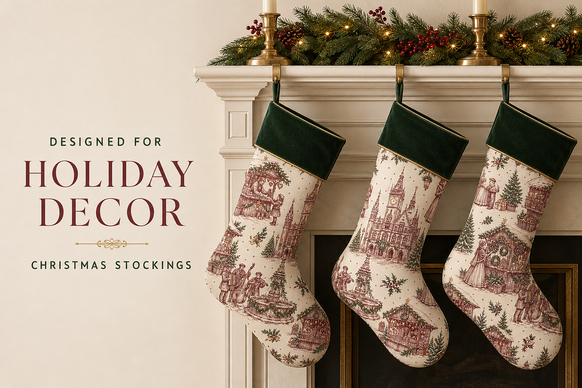Vintage Christmas Toile Pattern, a Pattern Graphic by Olya Creative (Photo 2 of 10)