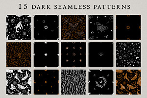 Celestial Mystic Seamless Patterns