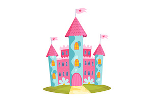 A pixel art illustration of a castle, an Object Illustration by the8monkey