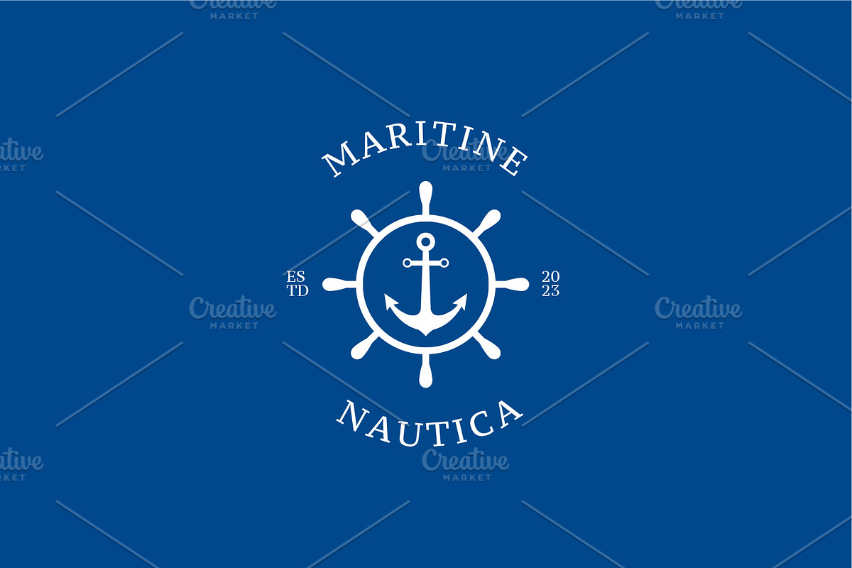 Nautical Anchor Badge Logo Bundle, a Branding & Logo Template by Dyn Studio (Photo 4 of 6)