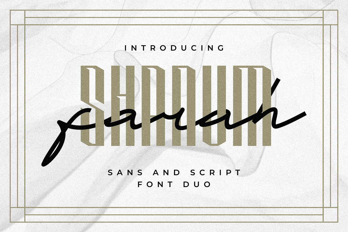 Farah Shanum - Font Duo, a Script Font by MenkType Studio (Photo 1 of 8)