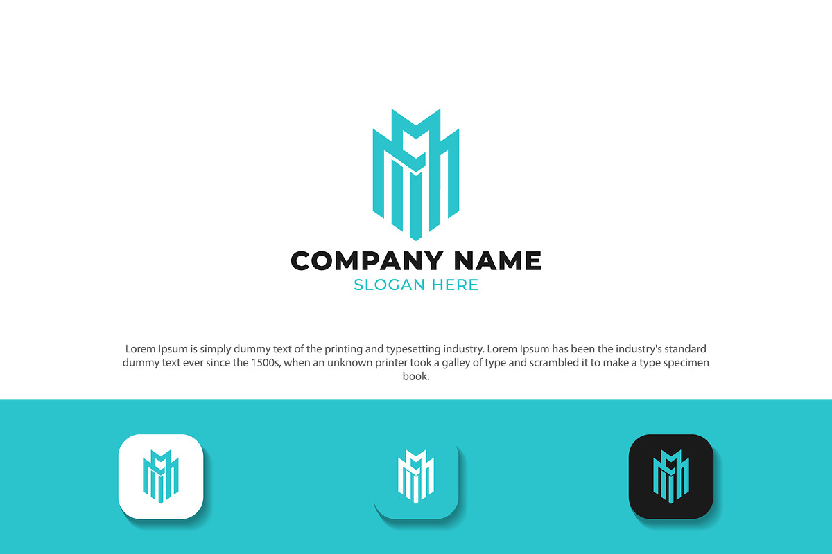 Letter m m initial logo design, a Branding & Logo Template by Logo_Luck