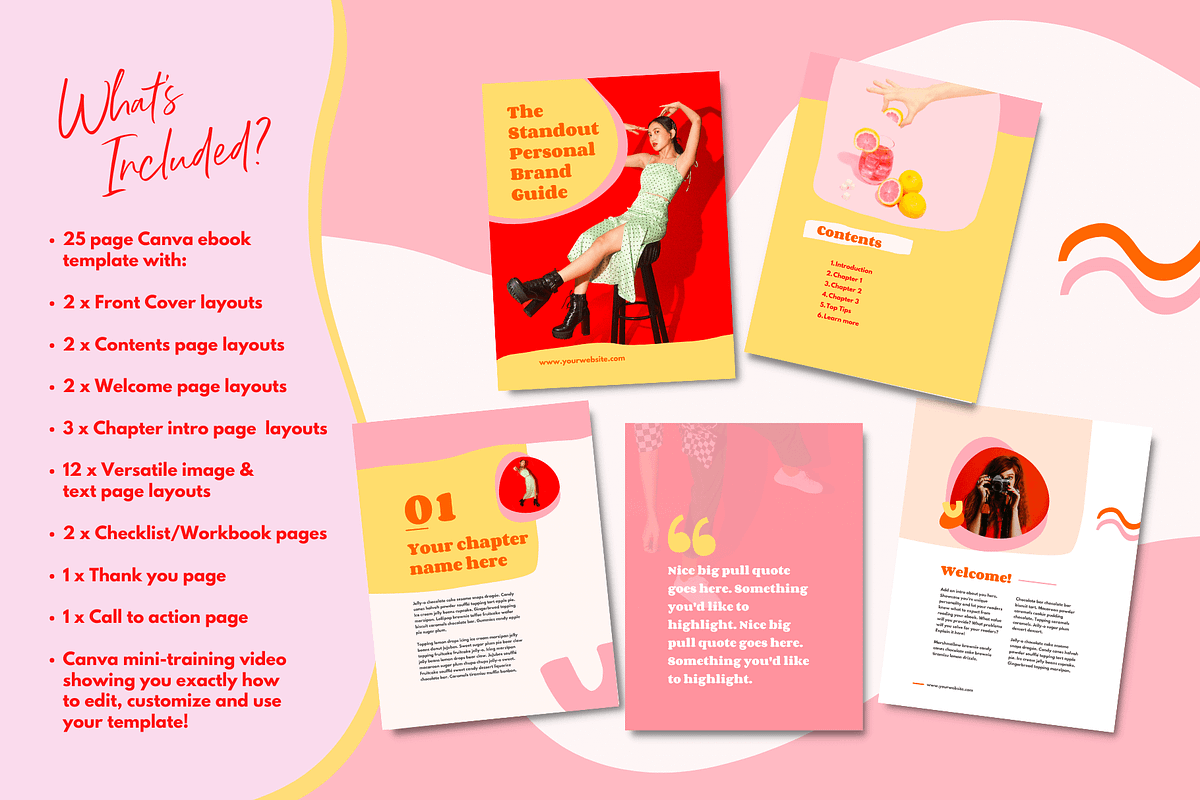 Bold & badass | Colorful Canva Ebook, a Magazine Template by Kurly Creative (Photo 3 of 12)