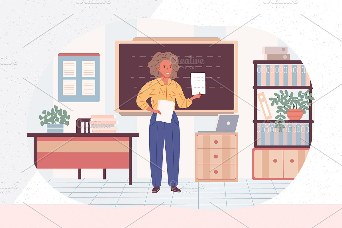 Teacher & Classroom Vector Set, an Education Illustration by IRSYART (Photo 8 of 10)