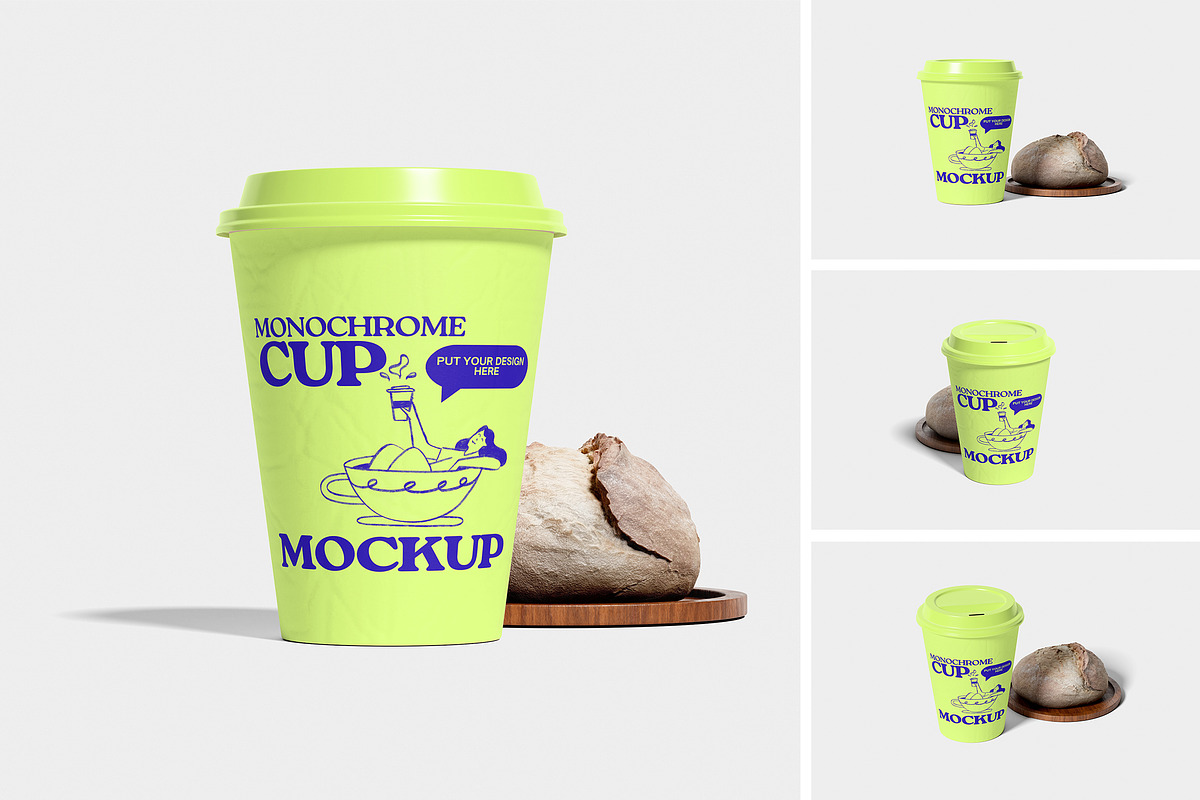 Monochrome Cup Mockup, a Cups & Container Mockup by xavier_studio (Photo 1 of 5)