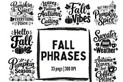 Fall Phrases PNG Bundle, a Seasonal Illustration by Tanya Kart (Thumbnail 1 of 8)