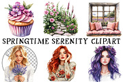 Springtime Serenity Clipart, an Illustration by OK Design (Thumbnail 2 of 6)