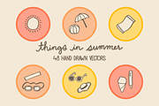 Things in Summer - 48 Vectors, a Food Illustration by Little Pixel Shop (Thumbnail 2 of 5)