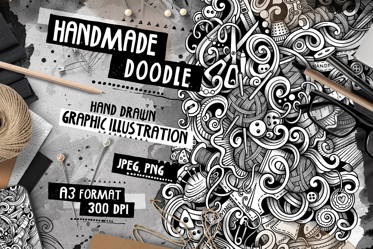 Handmade Graphic Doodle Illustration, a Decorative Illustration by BALABOLKA (Photo 1 of 3)