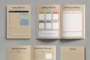 Daily Weekly Monthly Planner Book, a Stationery Template by MightyDesign (Thumbnail 2 of 6)