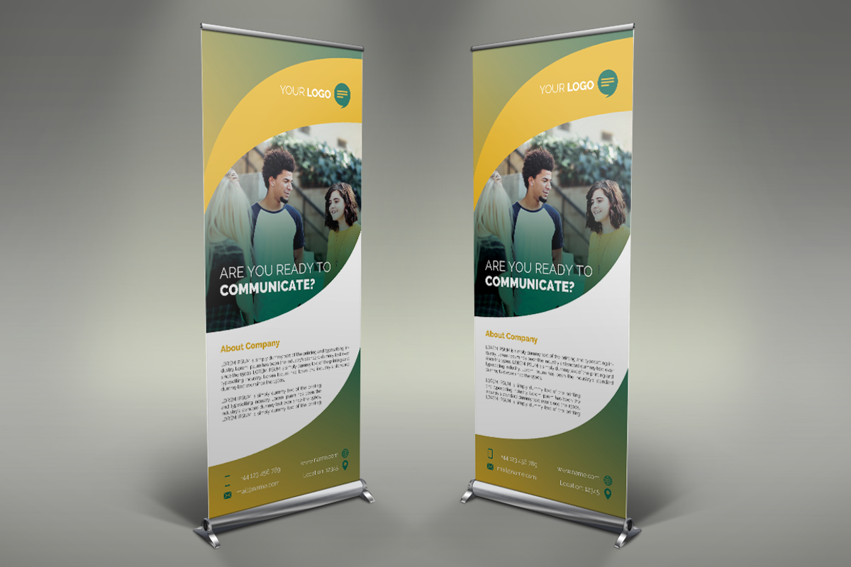 Communication Roll Up Banner, a Flyer Template by UNIK Agency