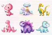 Watercolor Paleontology Dinosaur, an Illustration by CreationArt (Thumbnail 2 of 5)