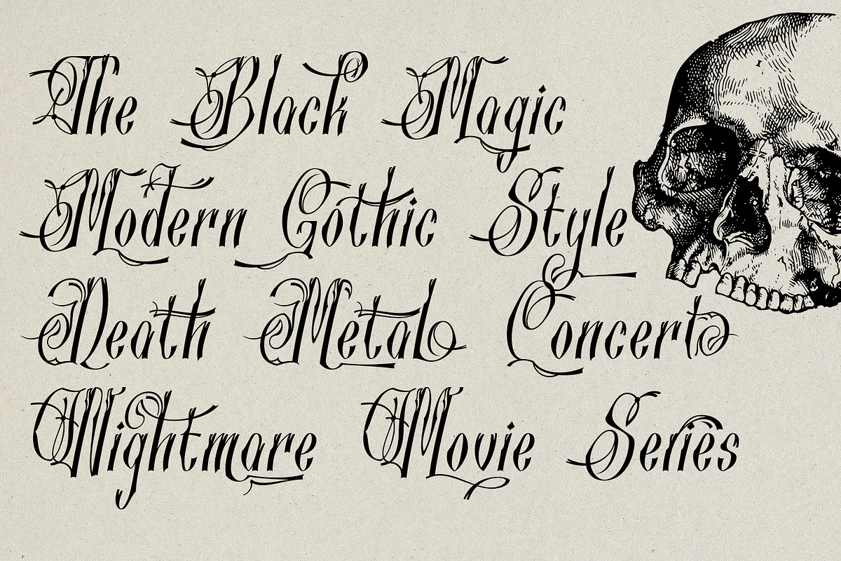 Nomgrave - Vintage Hancrafted Font, a Blackletter Font by madeDeduk (Photo 7 of 8)