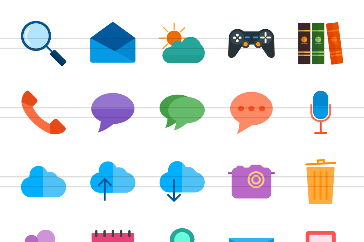 111 Mobile Interface Flat Icons, an Icon by IconBunny (Photo 2 of 2)
