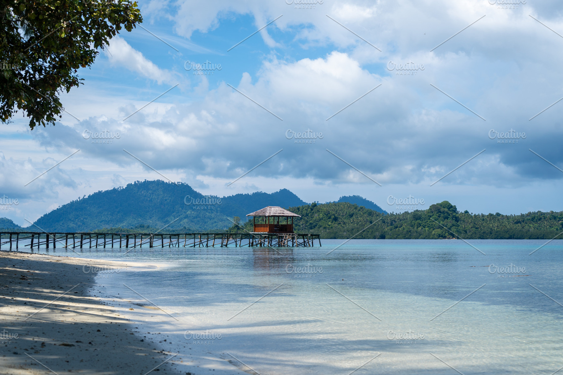White sandy beach on Bolilanga Island, Togian archipelago, Sulaw, a Nature Photo by GoodGoods
