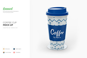 Coffee Cup With Sleeve-3 PSD Mockup