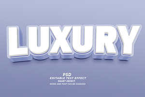 Editable Kuxury PSD 3D Text Effect