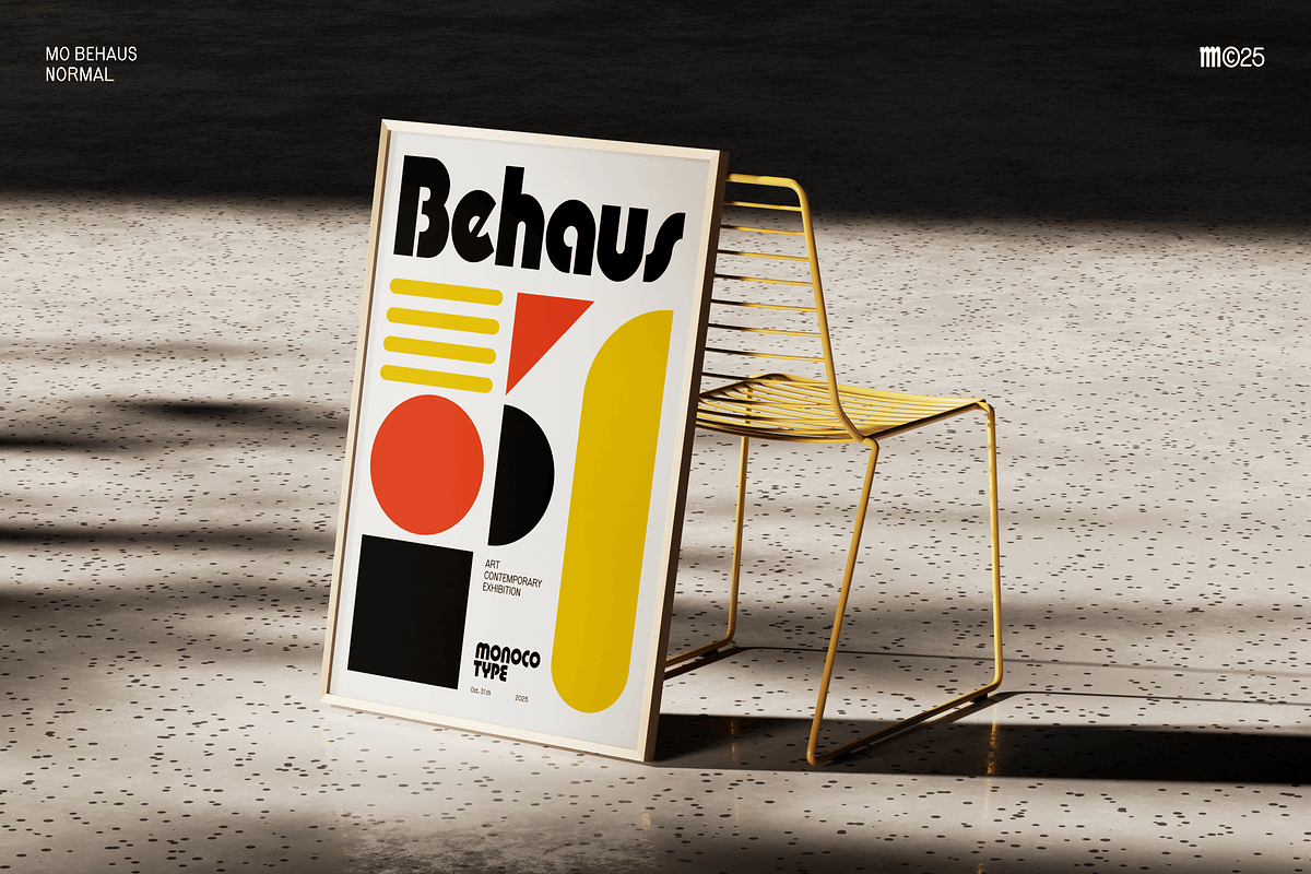 MO Behaus - Geometric Bauhaus Font, a Sans Serif Font by Monoco Type Foundry (Photo 2 of 7)