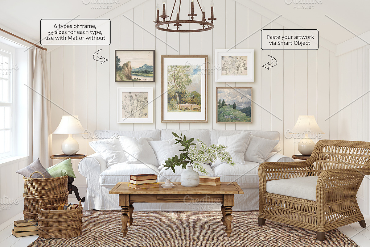 ENGLISH COTTAGE Frame Mockups., a Product Mockup by MyHomeMockups (Photo 8 of 11)