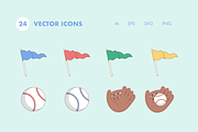30 Baseball Icons, an Illustration by Hello Mister Frank (Thumbnail 5 of 7)