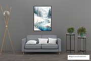Winter Mountain Landscape Printable, a Poster Template by MagicLove Creations (Thumbnail 6 of 8)