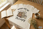 Books Are My Therapy PNG, Stack of, an Illustration by SharpMarketplace (Thumbnail 2 of 4)