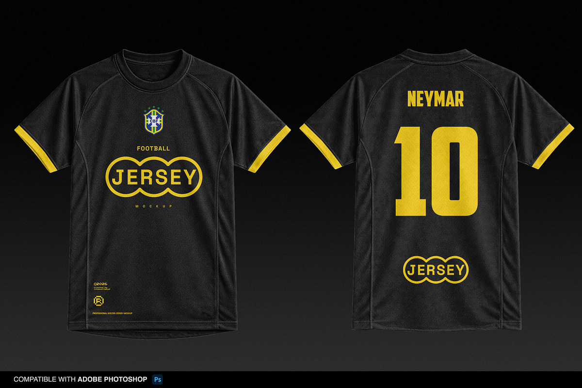 Professional Soccer Jersey Mockup, a Shirt Mockup by Irhasalfahad (Photo 4 of 8)