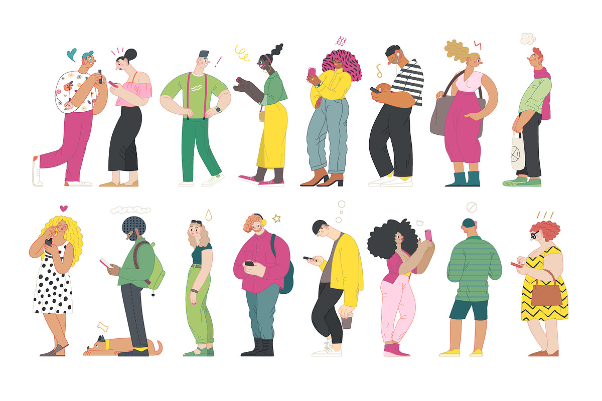 Waiting in line (vector), a Healthcare Illustration by Grivina's shop (Photo 7 of 19)