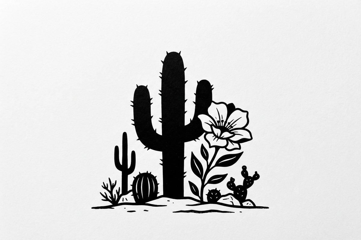 60 Desert Cactus Floral Silhouette, a Seasonal Illustration by Amazin_art (Photo 17 of 34)