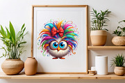Watercolor Funny Bird Clipart bundle, a Seasonal Illustration by Craft Nest (Thumbnail 6 of 6)