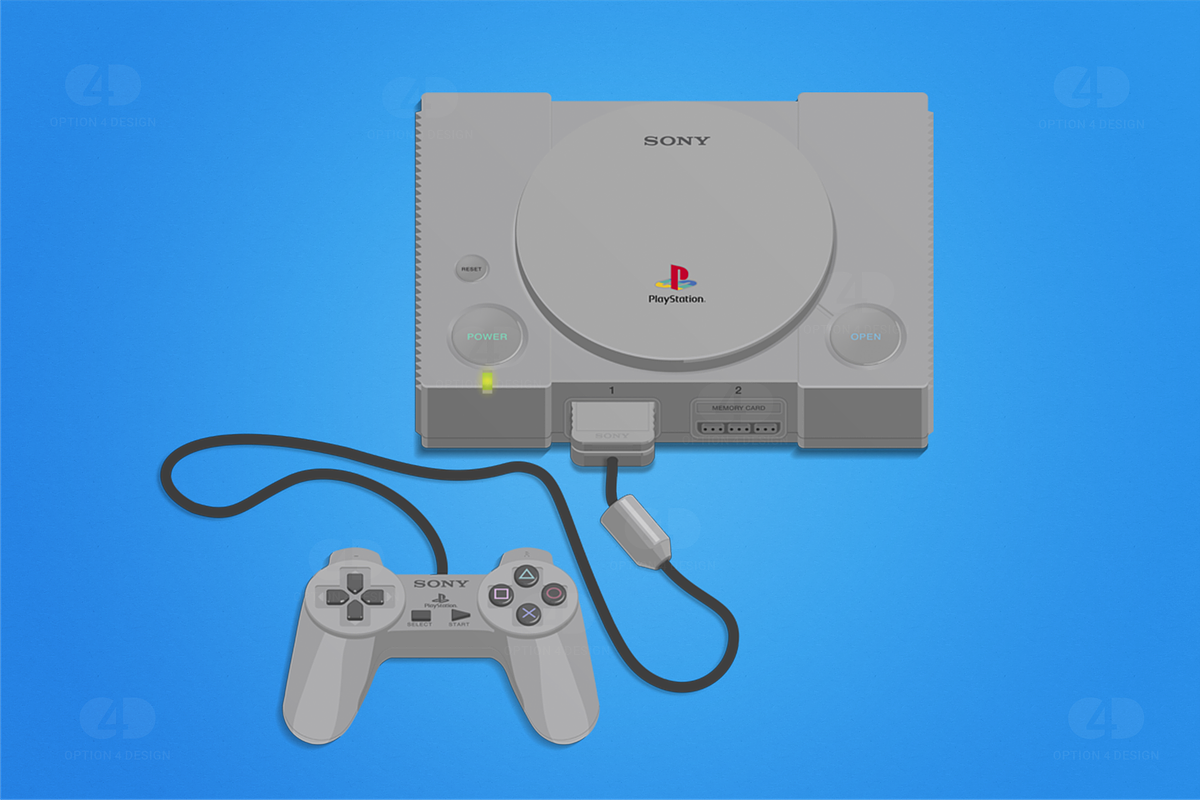 PlayStation Classic / One / PSX, an Illustration by Option 4 Design (Photo 3 of 8)