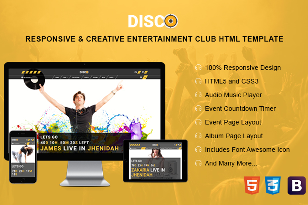 Disco - Creative HTML Template, a Shopify Template by ThemeTidy Shopify Agency (Photo 1 of 2)