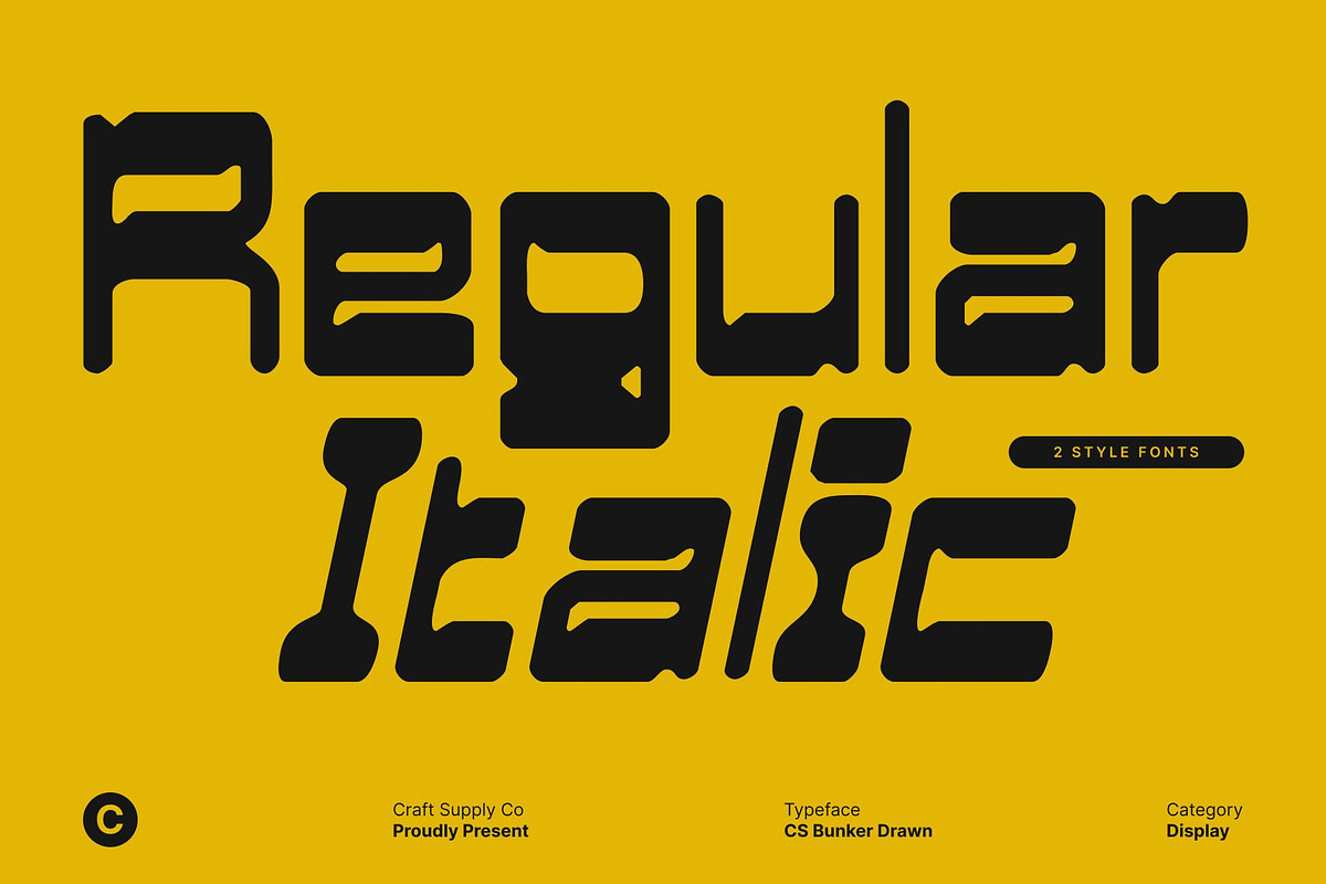 CS Bunker Drawn, a Sans Serif Font by Craft Supply Co. (Photo 3 of 8)