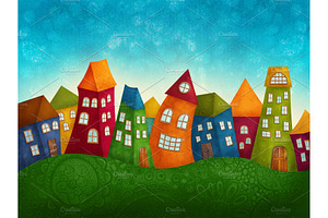 Fantasy Colorful Houses.