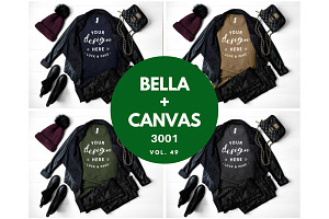 Bella Canvas Fall TShirt Mockup 3001