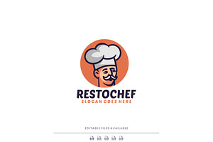Resto Chef Mascot Logo Design, a Branding & Logo Template by Artnivora.Std