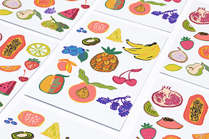 Tropical Summer Fruits Vector Bundle