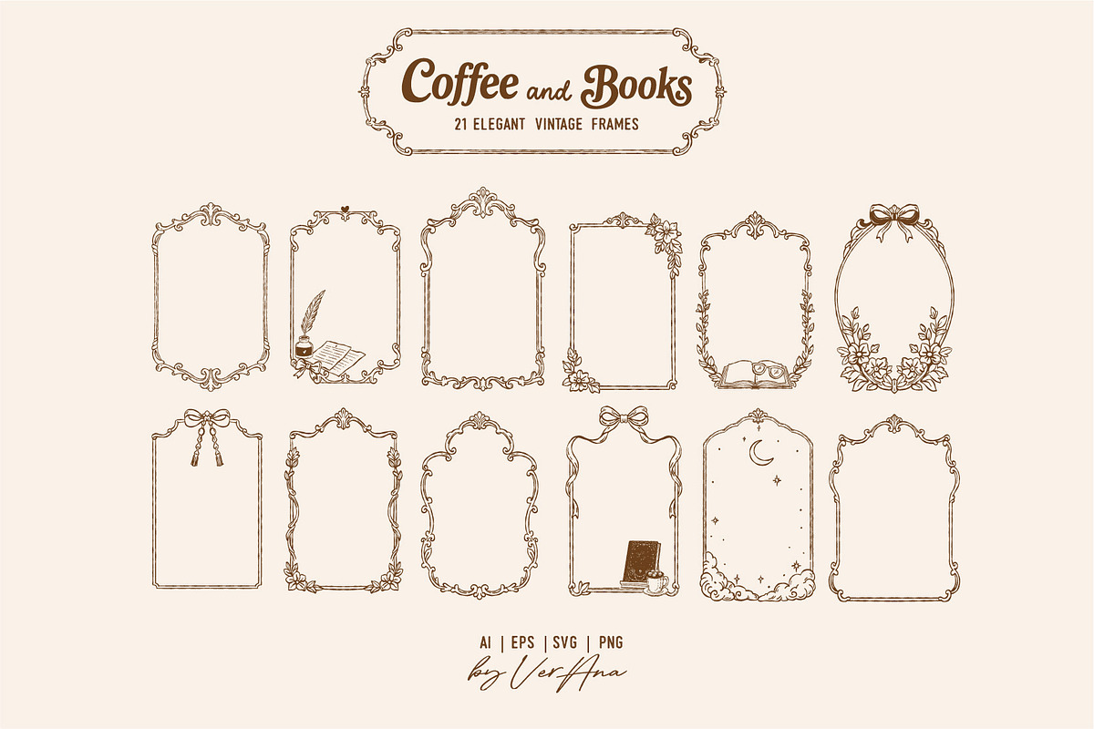 Coffee & Books Bookish Vector Set, an Object Graphic by VerAna (Photo 4 of 23)